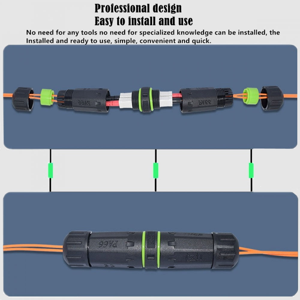 M20 Locking IP68 Waterproof SC Female to SC Female Singlemode Fiber Optic Patch Internet Networking Extension Adapter Coupler