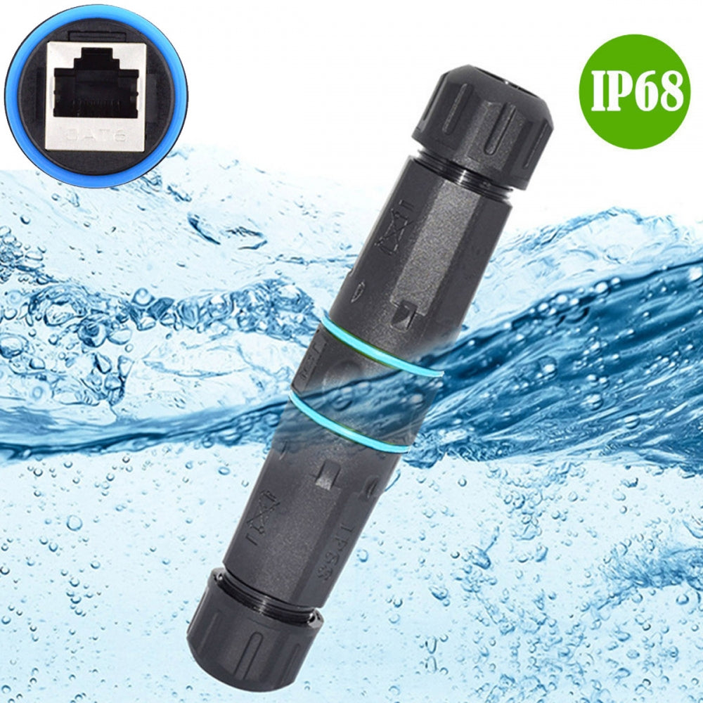 M20 Locking IP68 Waterproof UTP STP RJ45 Female to CAT6 Female Networking Patch Extension Adapter Coupler