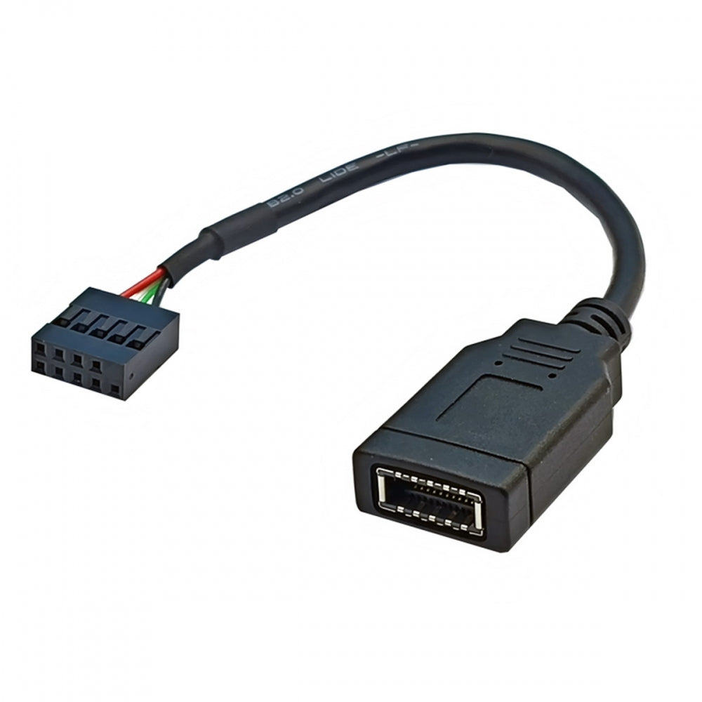 Single USB 3.1 Front Panel Socket Key-A Type-E to USB 2.0 9Pin 10Pin Mainboard Header Male Extension Cable