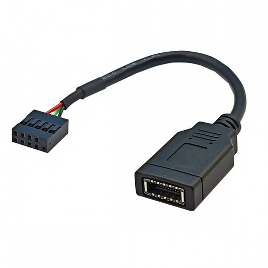 Single USB 3.1 Front Panel Socket Key-A Type-E to USB 2.0 9Pin 10Pin Mainboard Header Male Extension Cable