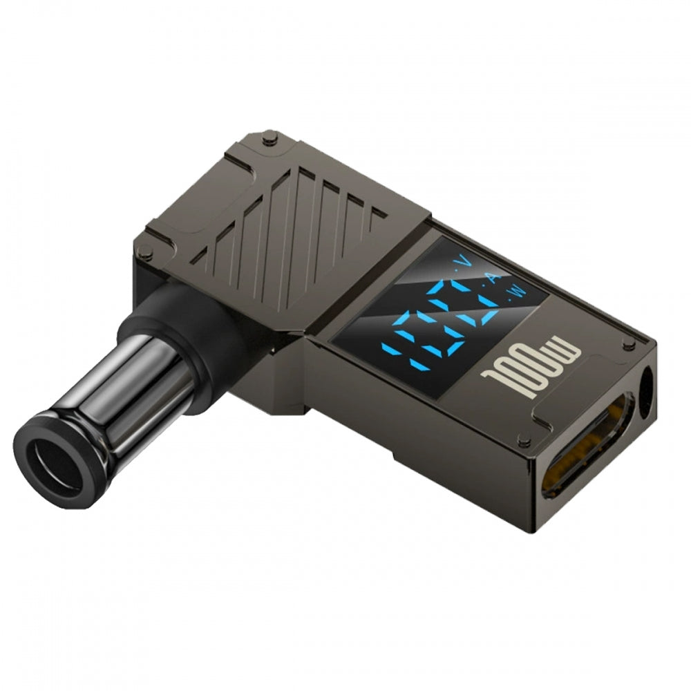 Type-C USB-C Input to DC 6.0x4.4mm Jack Smart LED Display 100W Output Power 20V 5A PD Charge 65W Adapter for Laptop