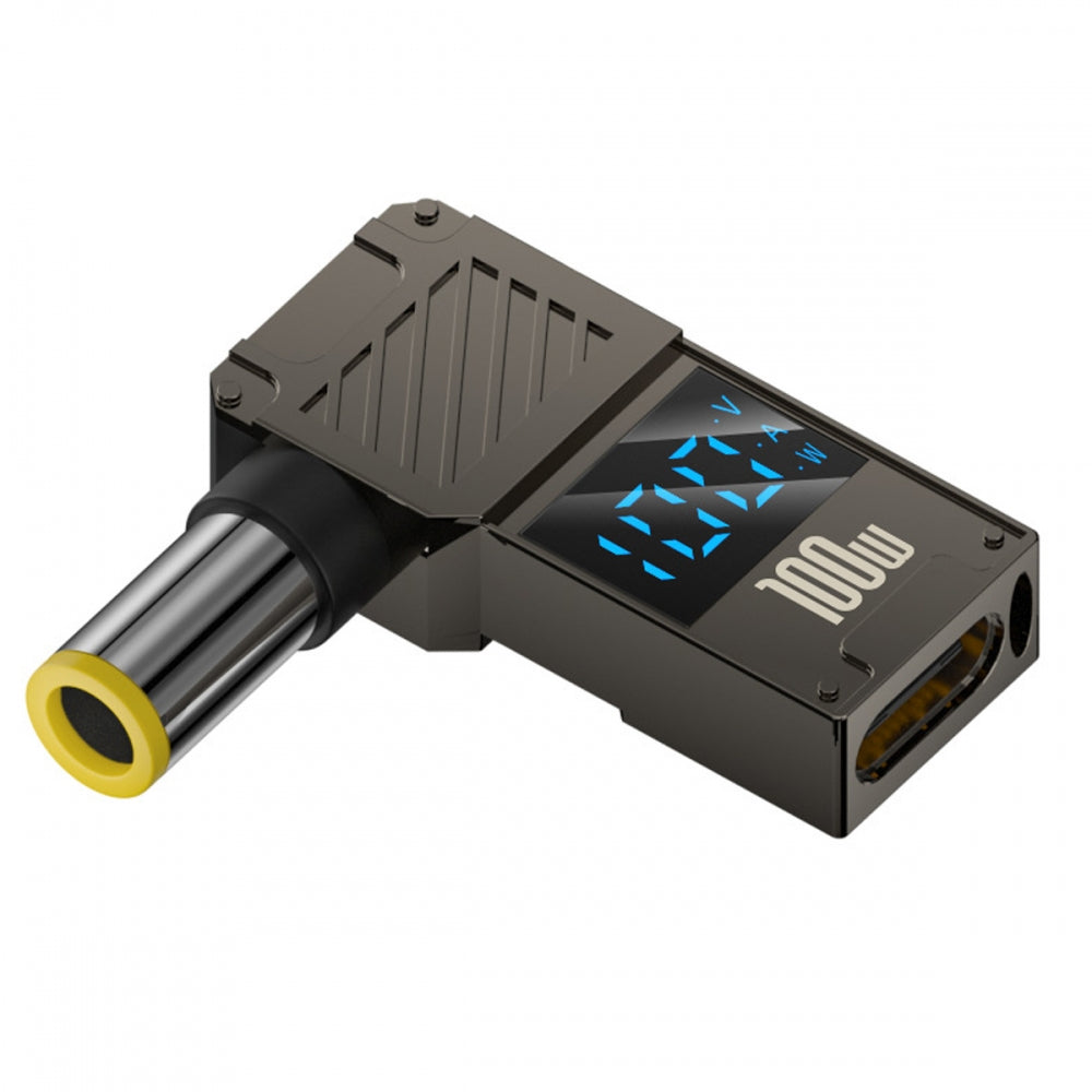 Type-C USB-C Input to DC 7.9x5.4mm Jack Smart LED Display 100W Output Power 20V 5A PD Charge 65W Adapter for Laptop
