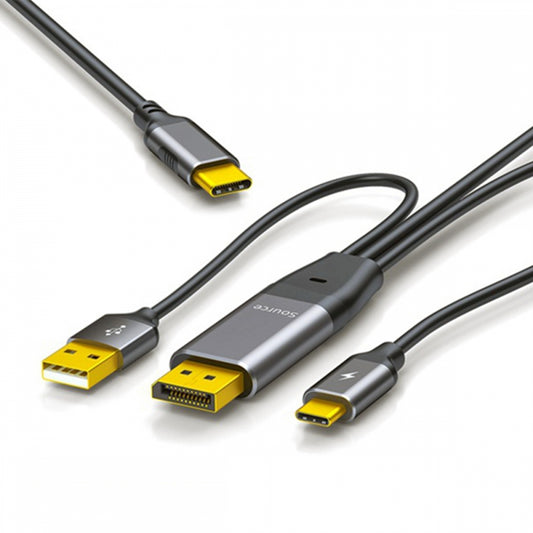 Reversed Displayport Source to Type C USB-C Touch Screen Displays Male 4K HDTV Cable for Laptop Monitor 2.0m