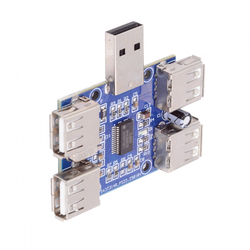 USB 2.0 1-to-4 Four Ports HUB PCBA PCs 4 Devices Type-A Adapter for Keyboard Mouse Scanner Printer