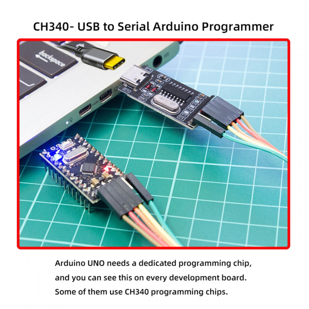 USB-C Type-C Female To TTL Converter UART STC Module Serial Programmer CH340G CH340 3.3V 5V Adapter Replace PL-2303