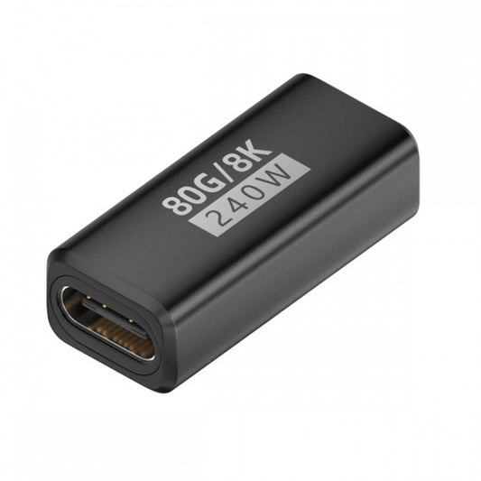 USB5.0 80Gbps Female to Female Extension Adapter with 240W 16K 8K 5K Compatible with USB4.0 Thunderbolt3/4/5