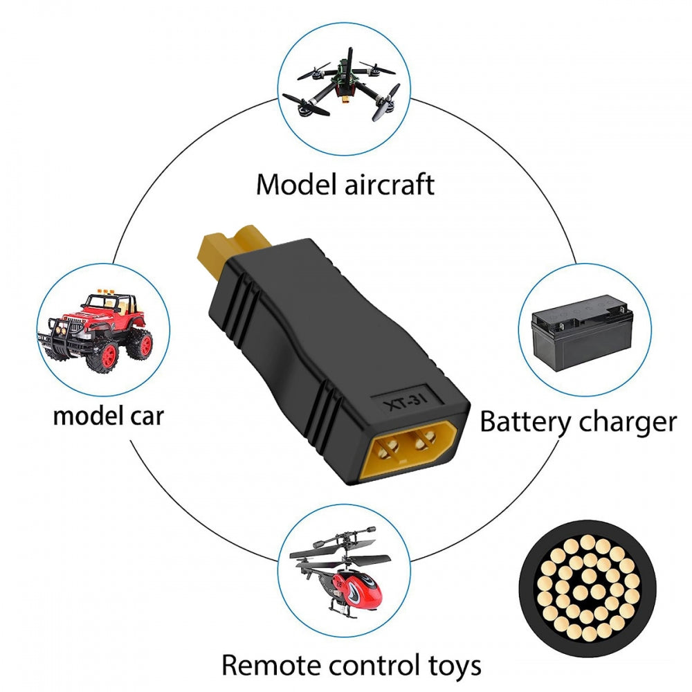 XT60 Female SC100 Protocol to XT30 Female Fast Charging Adapter for RC Lipo Battery Quadcopter Multicopter Aeromodelling