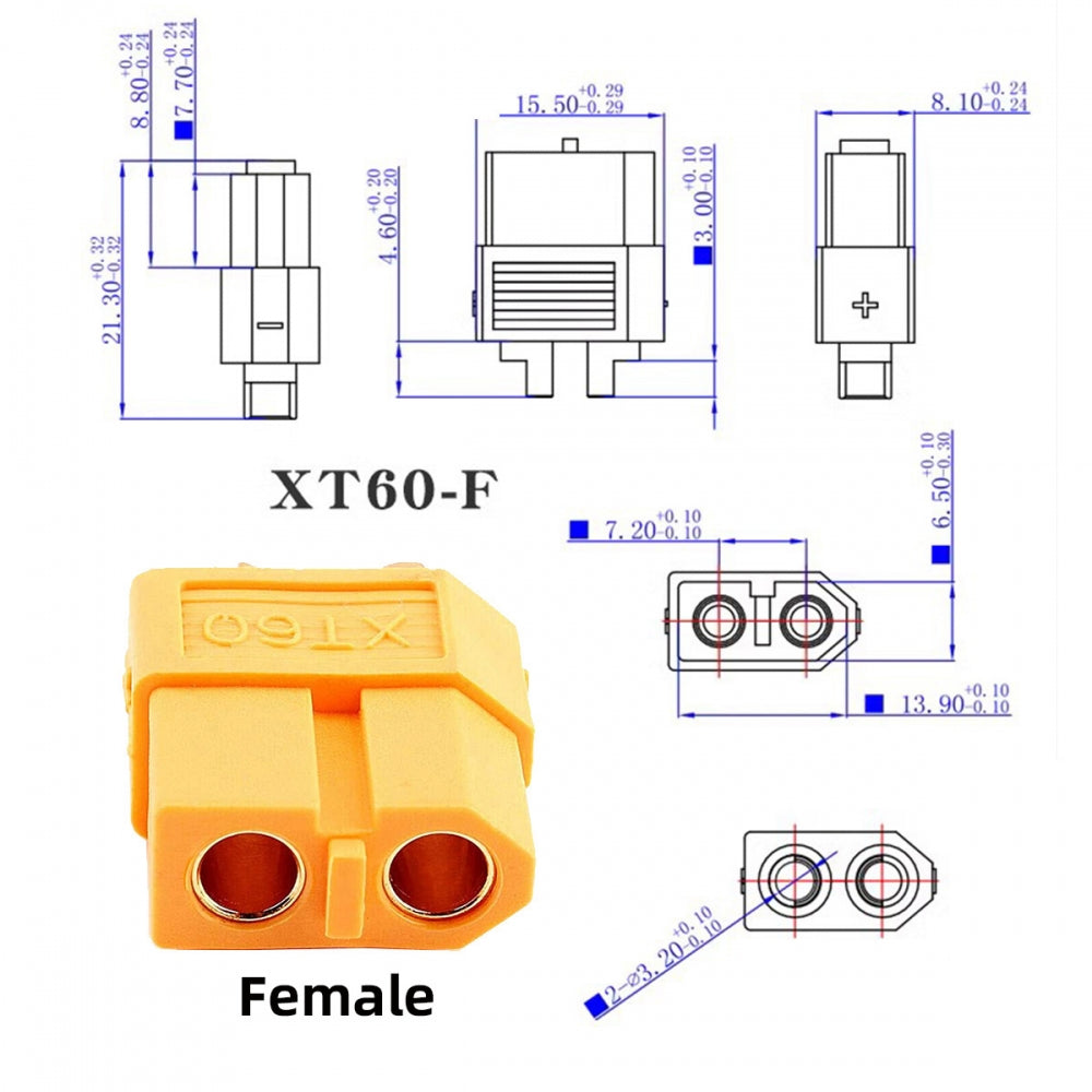 XT60 Female SC100 Protocol to XT30 Female Fast Charging Adapter for RC Lipo Battery Quadcopter Multicopter Aeromodelling