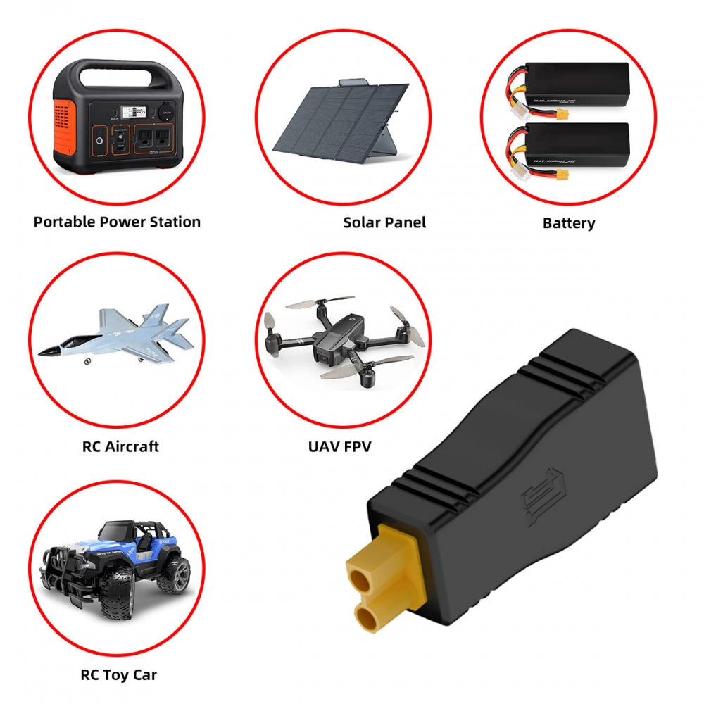 XT60 Female SC100 Protocol to XT30 Female Fast Charging Adapter for RC Lipo Battery Quadcopter Multicopter Aeromodelling