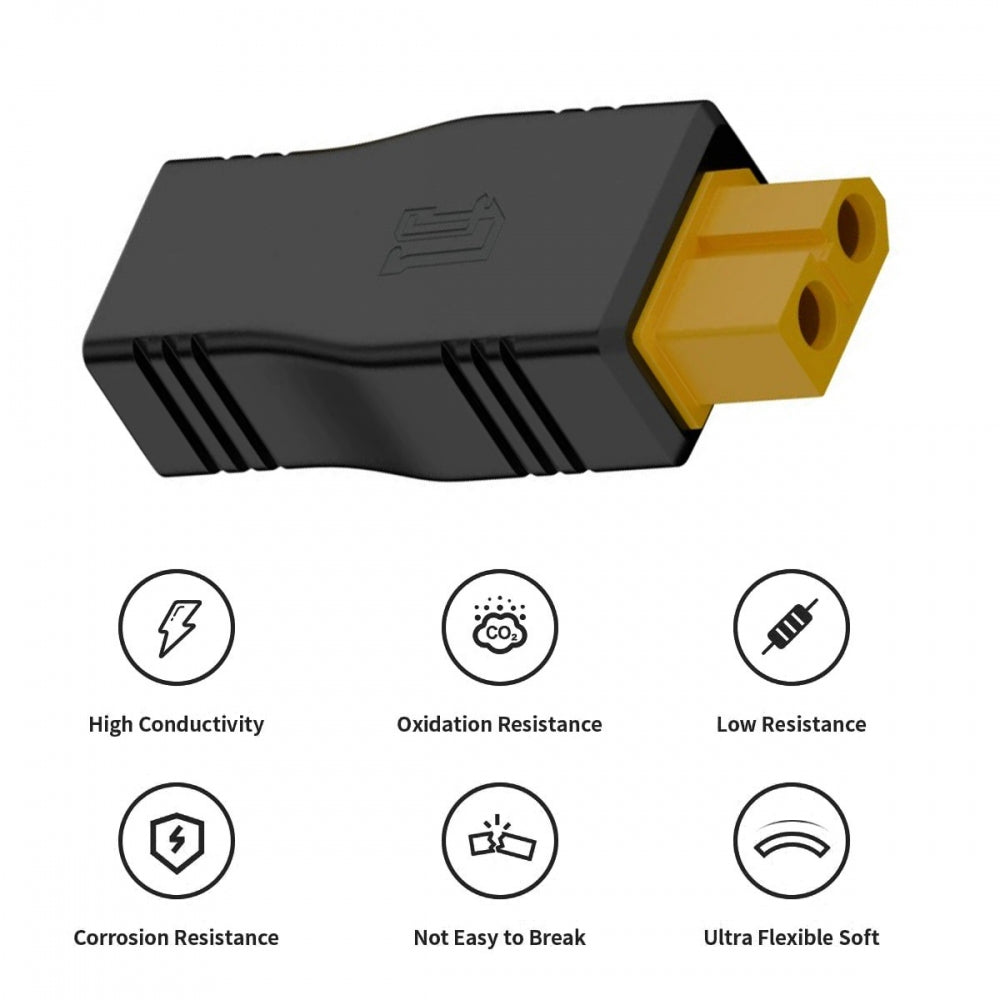 XT30 Male to XT60 Female SC100 Protocol Fast Charging Adapter for RC Lipo Battery Quadcopter Multicopter Aeromodelling