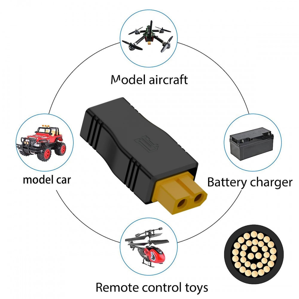 XT30 Male to XT60 Female SC100 Protocol Fast Charging Adapter for RC Lipo Battery Quadcopter Multicopter Aeromodelling