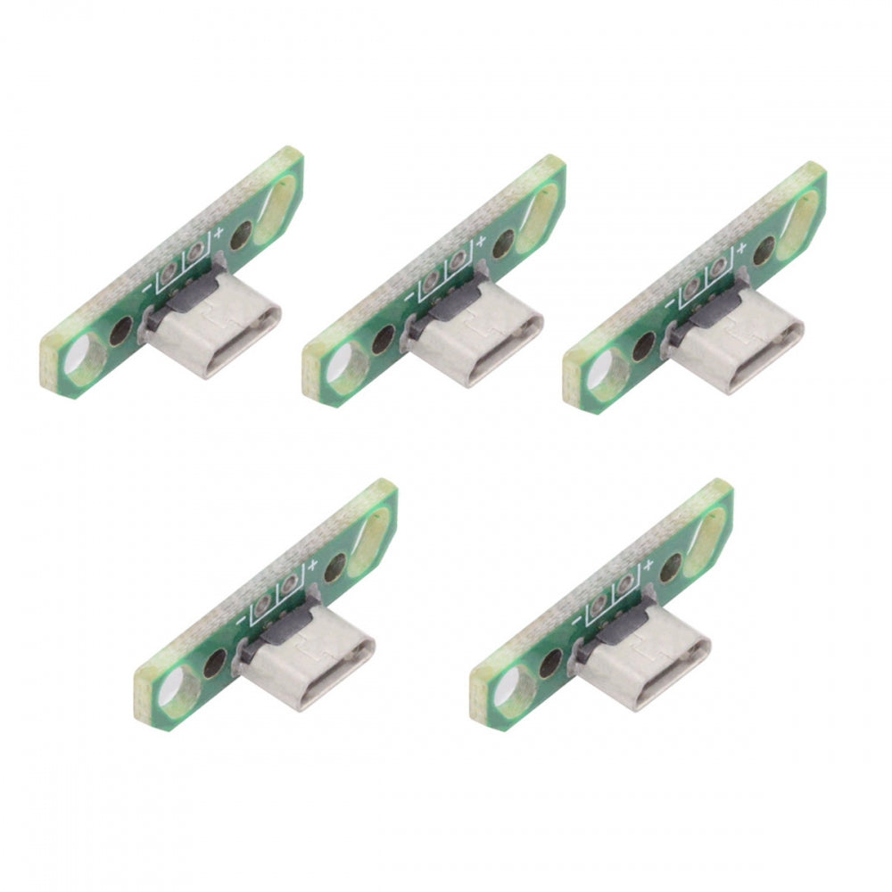 5pcs/set DIY OEM Micro USB2.0 Female Receptacle Socket Connector with PCB Mounting Assembly Solder Type
