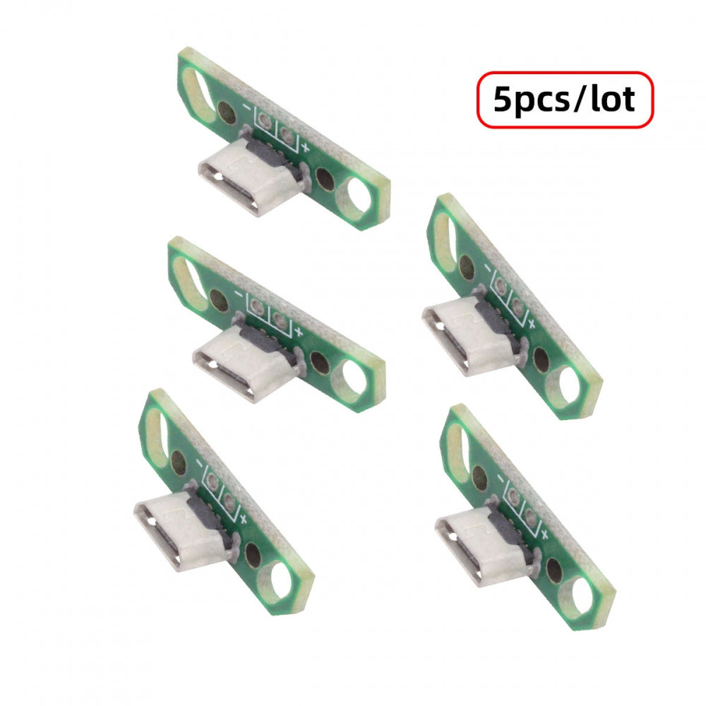 5pcs/set DIY OEM Micro USB2.0 Female Receptacle Socket Connector with PCB Mounting Assembly Solder Type
