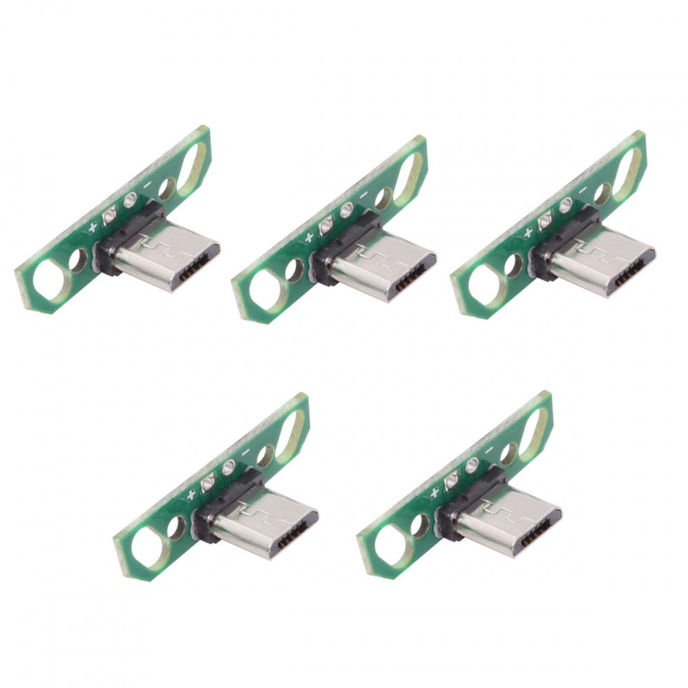 5pcs/set DIY OEM Micro USB2.0 Male Plug Connector 7mm Length with PCB Mounting Assembly Solder Type