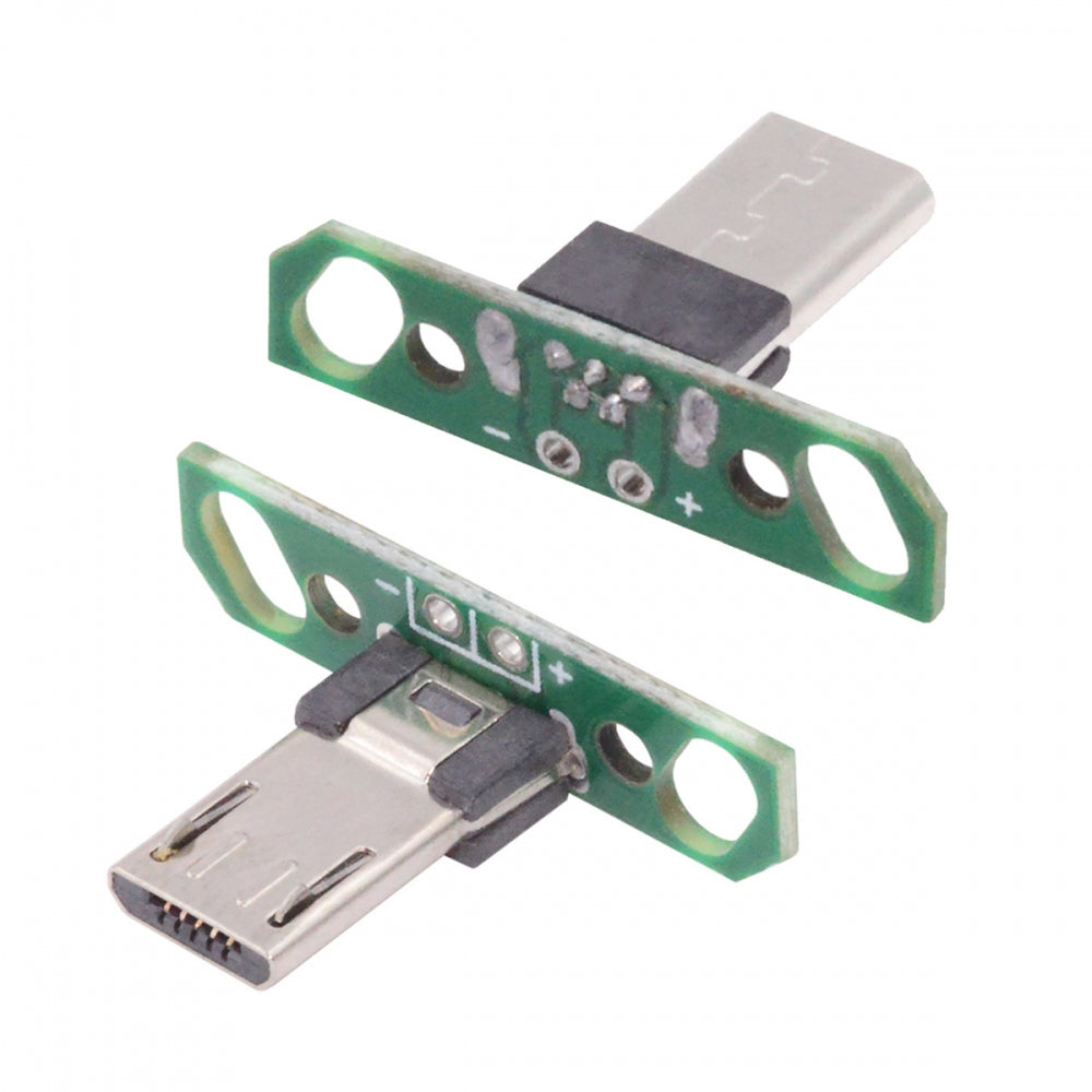 5pcs/set DIY OEM Micro USB2.0 Male Plug Long Connector 13mm Length with PCB Mounting Assembly Solder Type