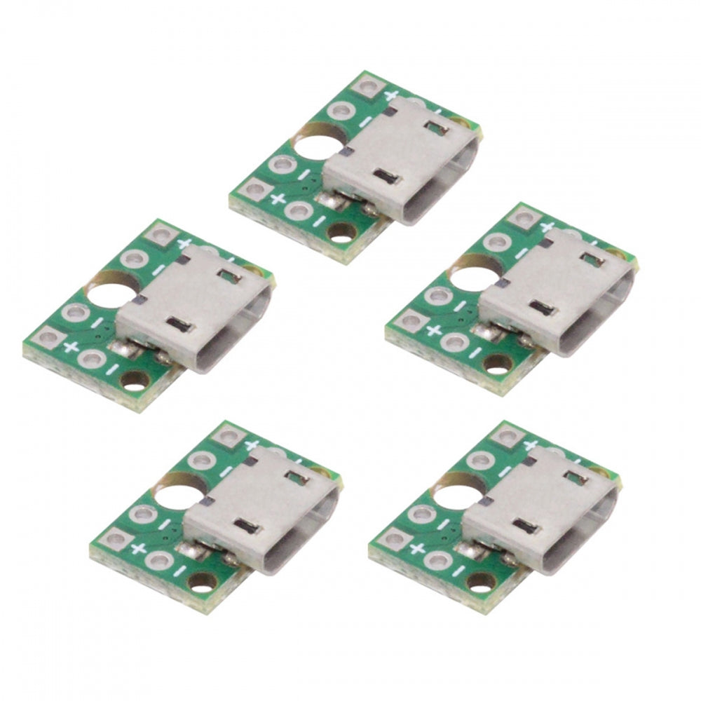 5pcs/set DIY OEM USB2.0 Micro-B Female Receptacle Socket Connector with PCB Mounting Assembly Solder Type 480Mbps