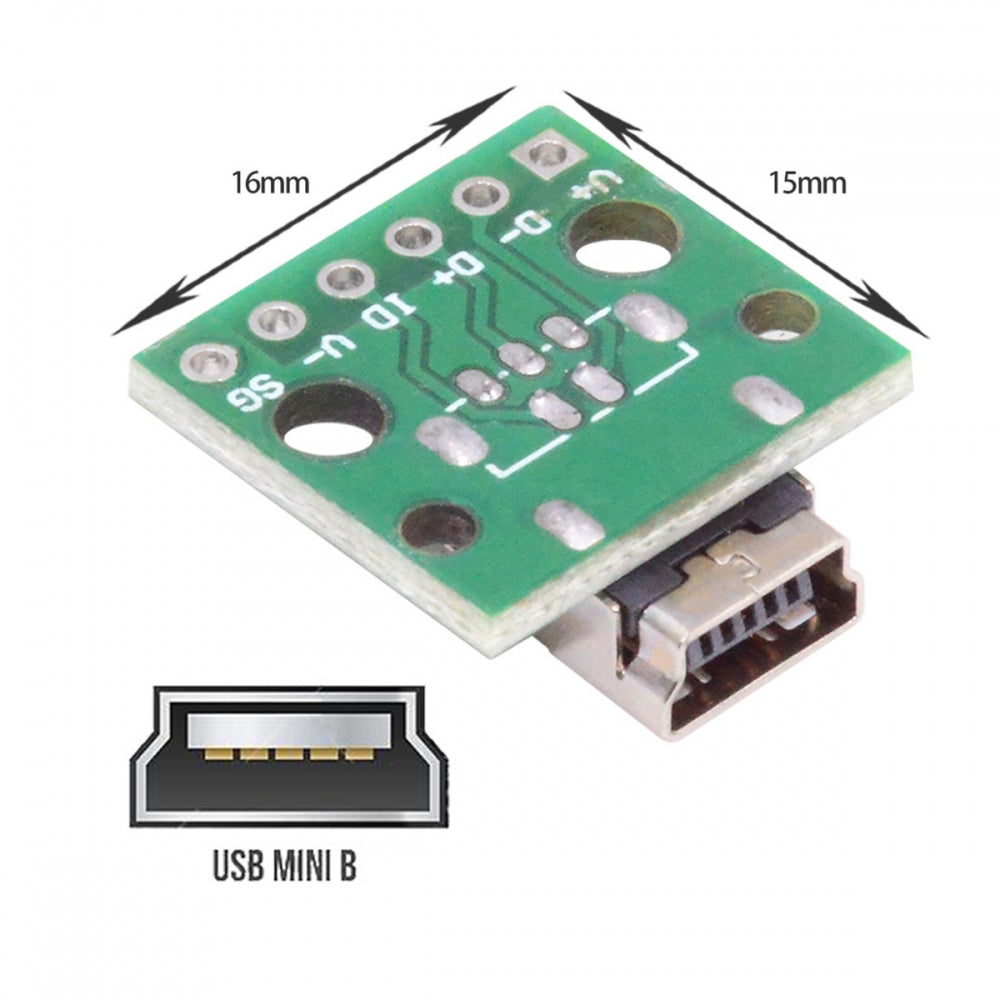 5pcs/set DIY OEM USB2.0 Mini-B Female Receptacle Socket Connector Horizontal with PCB Mounting Assembly Solder Type 480Mbps