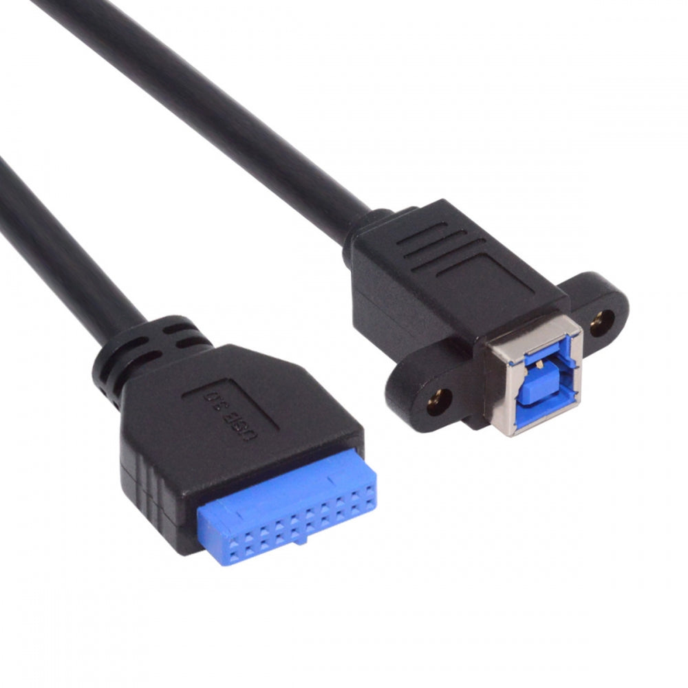USB 3.0 Type-B Female to USB3.0 20Pin IDC Header Male Cable Extension 5Gbps for Disk SSD Camera Data 30cm
