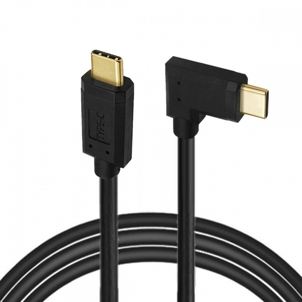 USB3.1 Type-C Male to USB-C Horizontal 90 Degree Left Right Angled 10Gbps Data Cable 65W