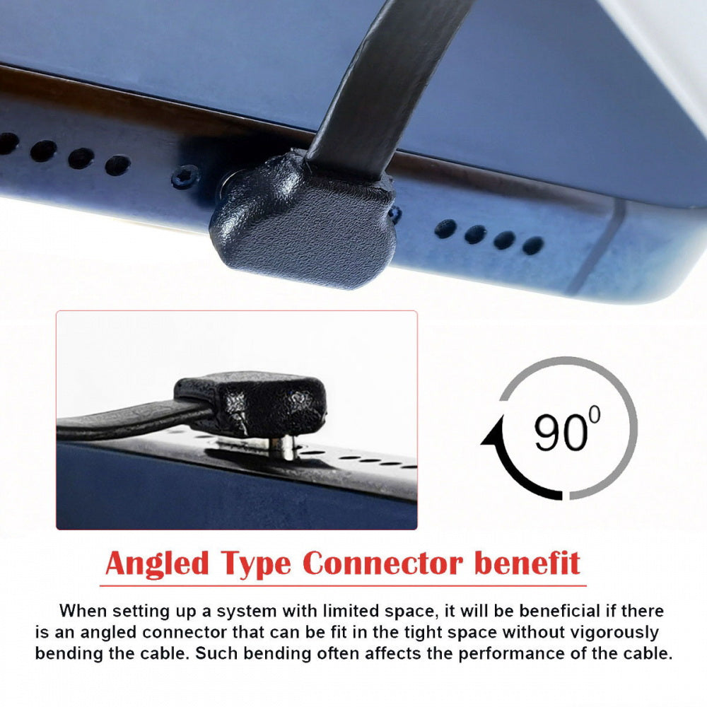 2pcs/lot Angled USB-C Type C to USB-C Ultra Slim Flat Power USB2.0 Data Cable 65W Fast Charge for Laptop Tablet Phone