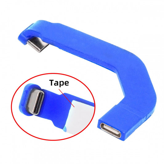 360 Degree Angled Type-C Male to USB-C Female Extension Ultra Slim Data Cable Connector Protector 65W Fast Charge for Tablet Phone