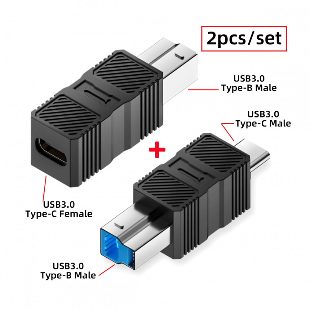 2pcs/lot USB 3.0 Type-B Male to USB3.0 Type-C Male Female Adapter Extension 5Gbps for Disk SSD Camera Data