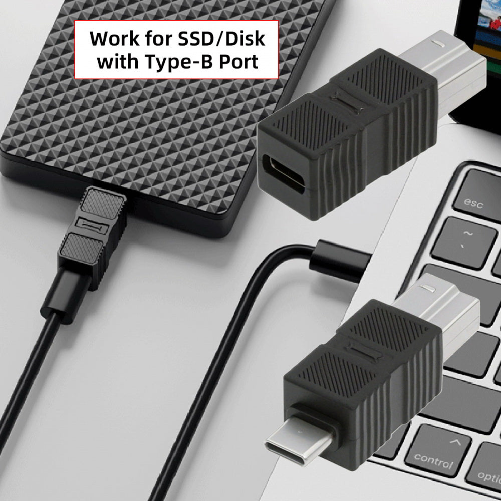 2pcs/lot USB 3.0 Type-B Male to USB3.0 Type-C Male Female Adapter Extension 5Gbps for Disk SSD Camera Data