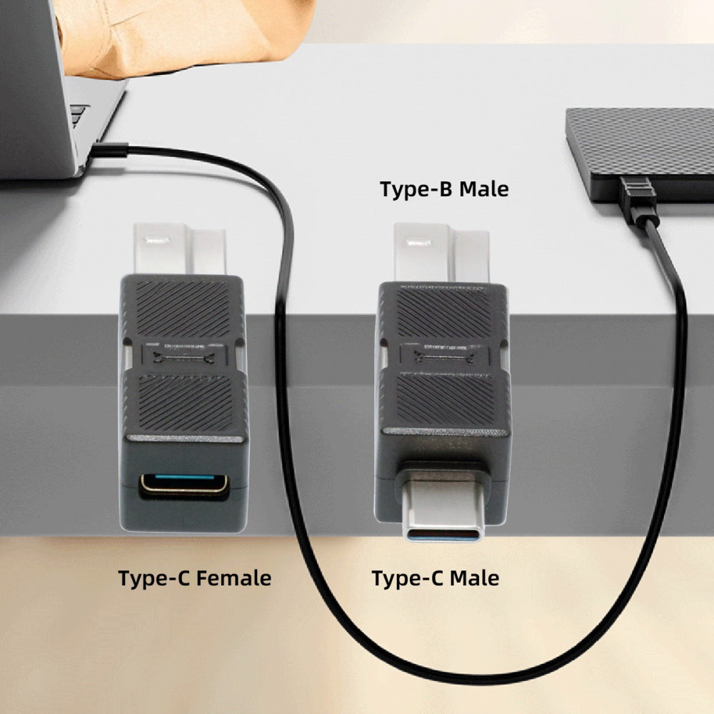 2pcs/lot USB 3.0 Type-B Male to USB3.0 Type-C Male Female Adapter Extension 5Gbps for Disk SSD Camera Data