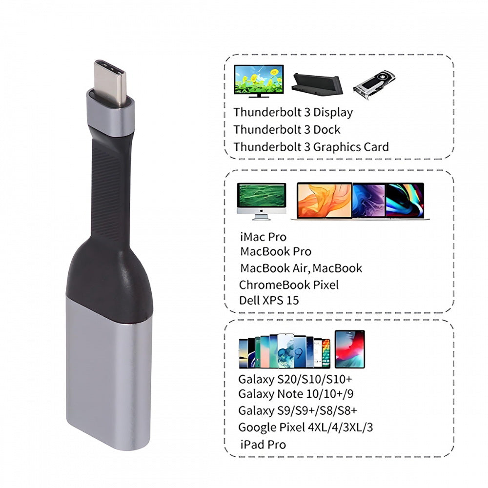 USB-C Type-C Source to HDMI 4K 60hz Sink HDTV Adapter Ultra Slim Flat Cable 1080p for Laptop Tablet Phone