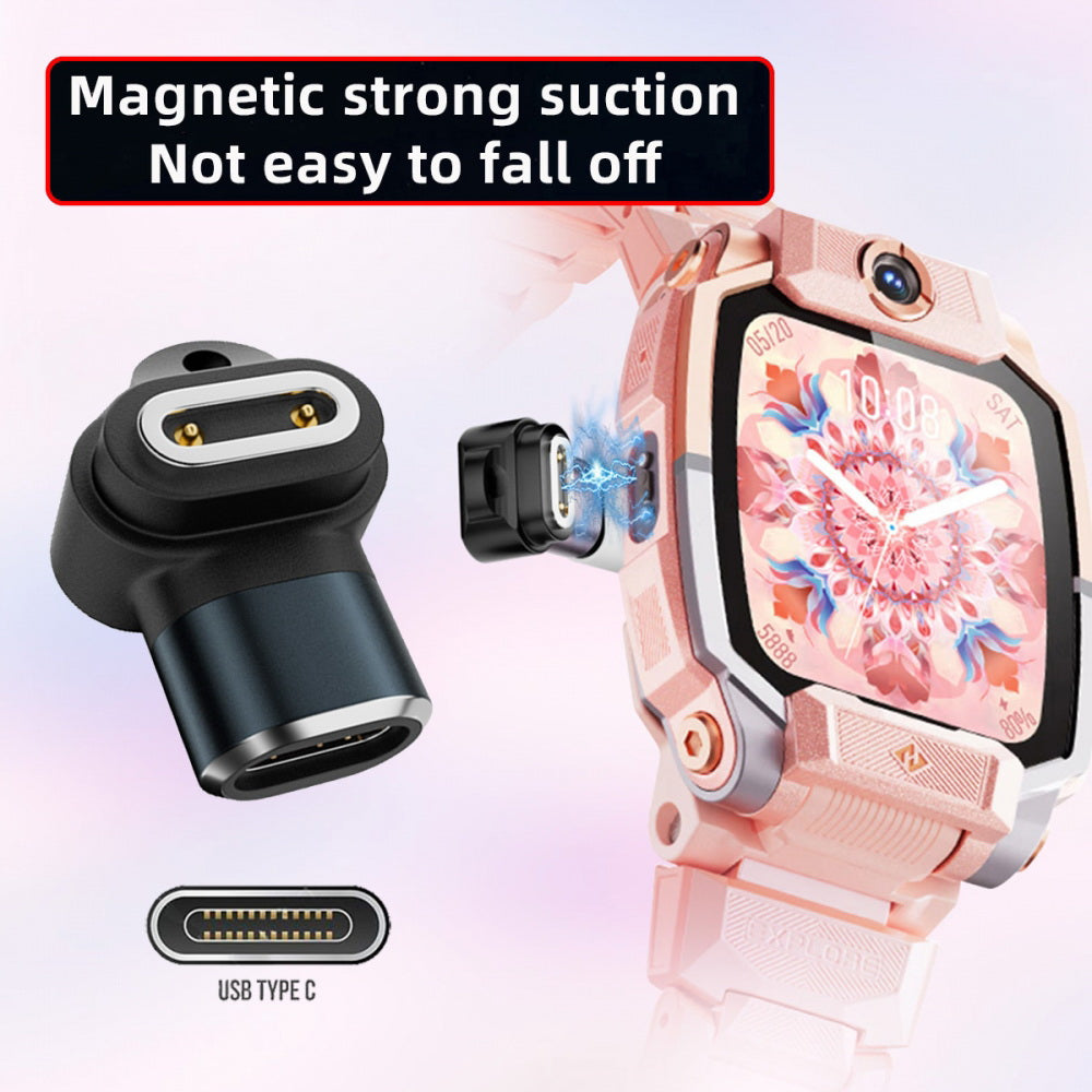 2pcs/lot Magnetic Smart Watch Charging Adapter Vertical USB Type-C to 2-Pin Compatible with IMOO Z6 Z6S Z6Pro Z7 Z7A Z7S Z8 Z8A Z9 Z10 Z11