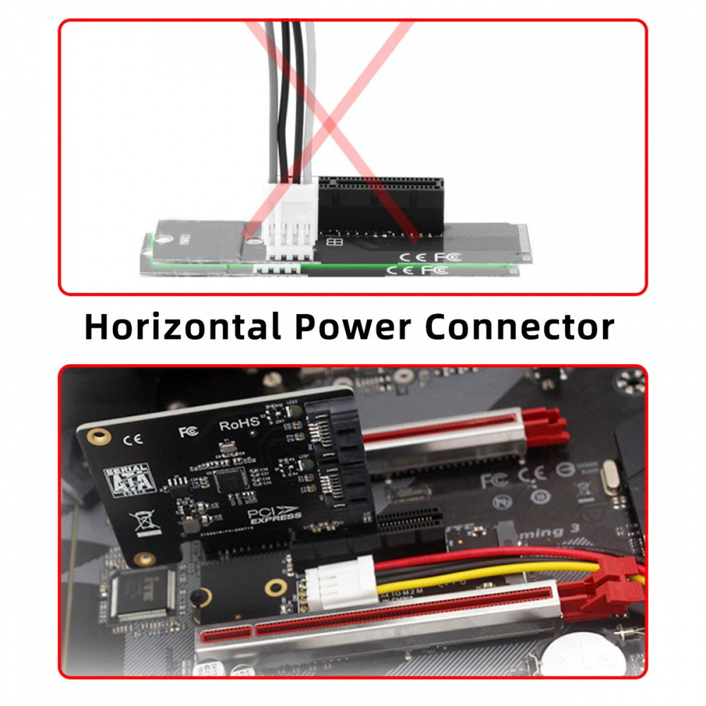 M.2 NGFF NVMe M-Key Extender to PCI-E X1 X4 X8 X16 Graphics Card Riser Adapter PCI-Express for M2 2260 2280