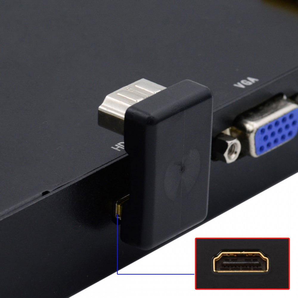 2pcs/lot Up & Down HDMI 1.4 Male Type-A to HDMI Female Port Saver 360 Degree Opposite U Shape Back Angled Extension Adapter