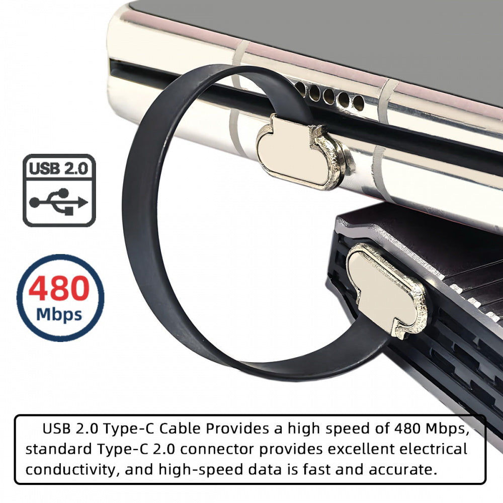 7cm Dual Angled Ultra Slim Flat USB-C Type C to USB-C Power USB2.0 Data Cable 65W Fast Charge for Laptop Tablet Phone