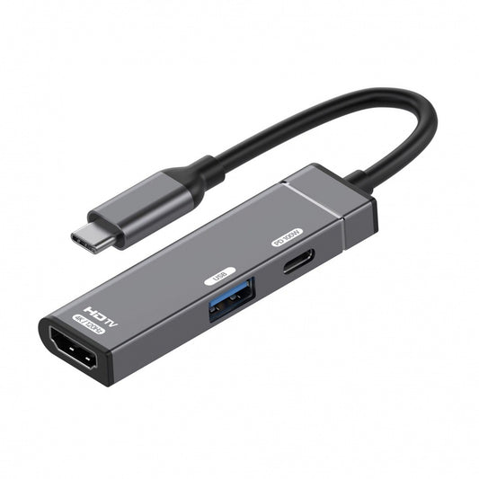 USB-C Type-C to HDMI 4K@120hz USB 3.0 OTG Converter HDTV Multiport Adapter with Female PD 100W Power Port