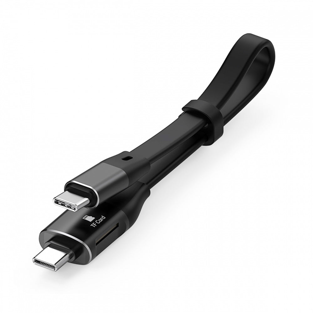 Type-C USB-C Male to Male USB 3.1 10Gbps & TF Micro-SD Card Reader Flat Slim FPC Data Cable for Laptop Phone