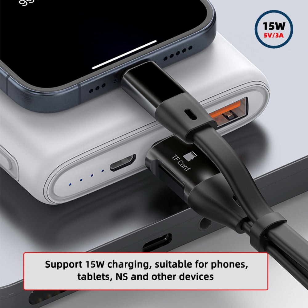 Type-C USB-C Male to Male USB 3.1 10Gbps & TF Micro-SD Card Reader Flat Slim FPC Data Cable for Laptop Phone