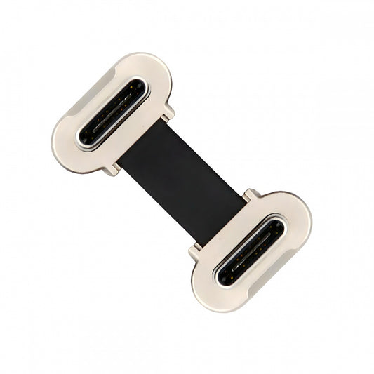 2cm Dual Angled Ultra Slim Flat USB-C Type C to USB-C Power USB2.0 Data Cable 65W Fast Charge for Laptop Tablet Phone