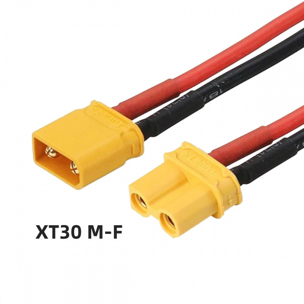 XT30 Female to Male 18AWG Extension Cable Connector for RC Battery Portable Power Station Solar Panel