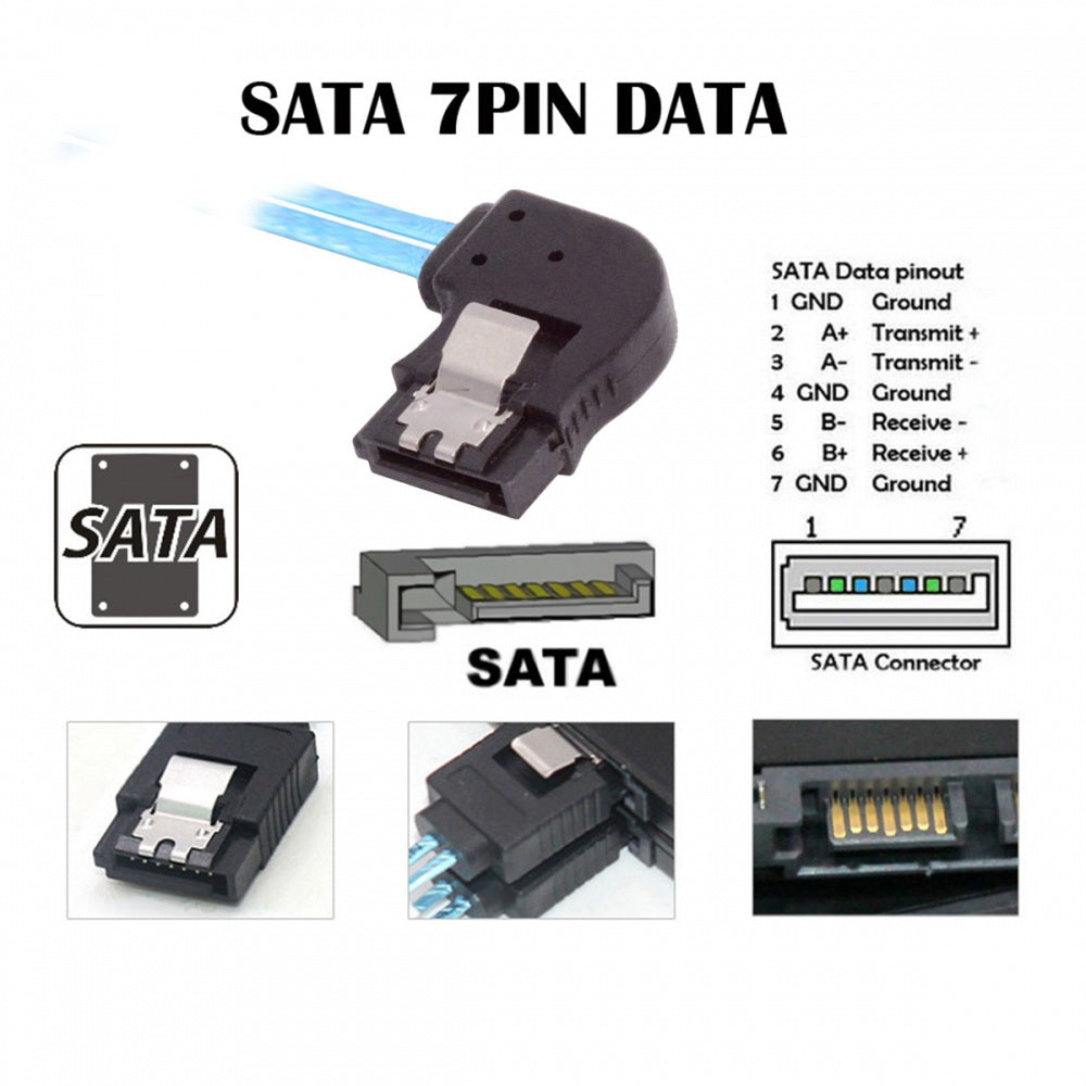 4pcs/lot 90 Degree Angled Type Internal 4-SATA Host to 4SATA 7pin Target Disk 6Gbps Data Server Cable 25cm