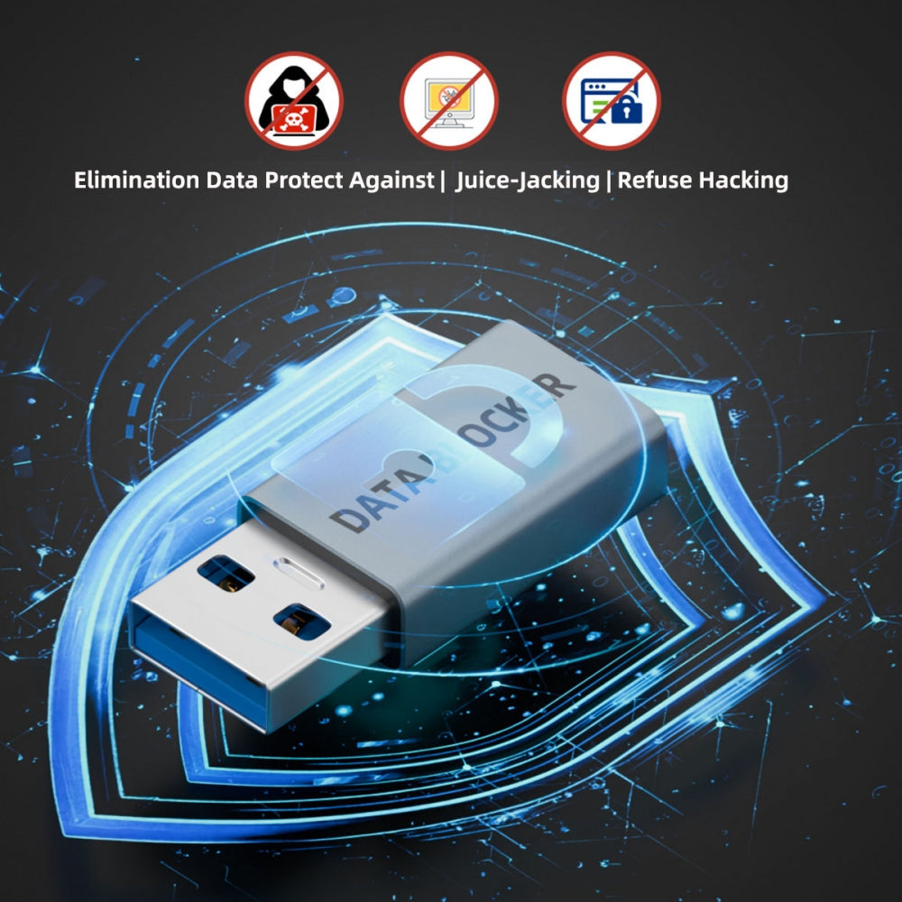 4pcs/lot USB 3.1 Data Blocker Type-A Male Female to USB-C Male Female Elimination Data Protect Against Juice-Jacking Refuse Hacking Adapter Only for Power Charge