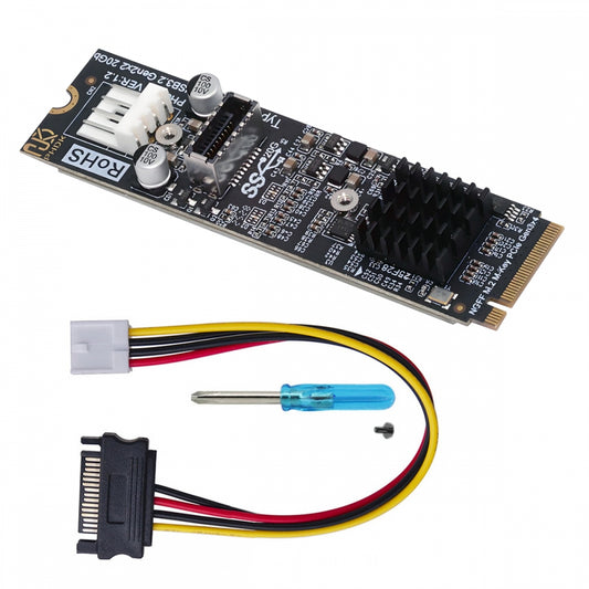 20Gbps Type-E USB 3.1 Front Panel Socket to NVME NGFF M-Key Express Card Adapter ASM3242 Chipset for Motherboard
