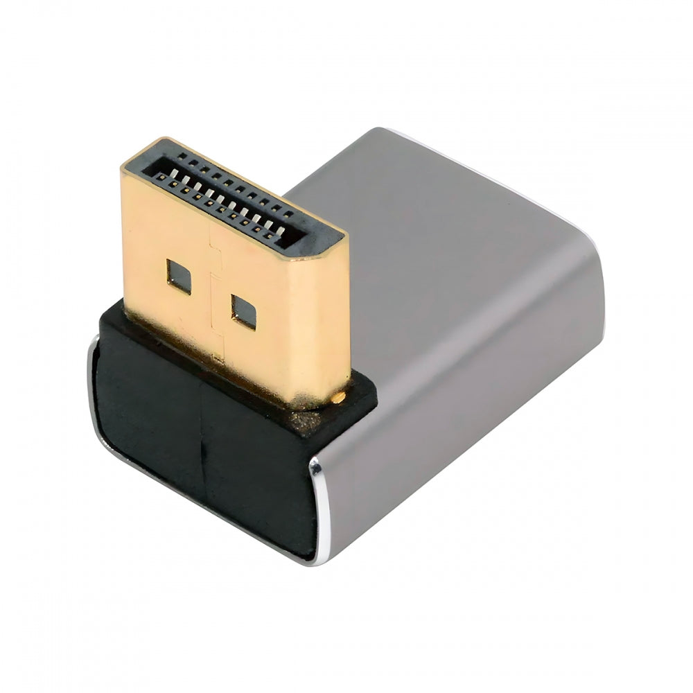 Up Angled DisplayPort 1.4 Male to DP Female 8K 60hz Adapter Ultra-HD UHD 4K 144hz 90 Degree for Video PC Laptop Monitor