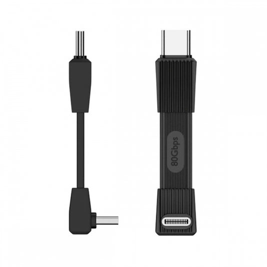 USB5.0 80Gbps Flat Slim FPC Male to Male Extension Cable Up Angled 90 Degree 240W 16K 8K 60Hz 5K Compatible with 40Gbps USB4.0 Thunderbolt3/4/5