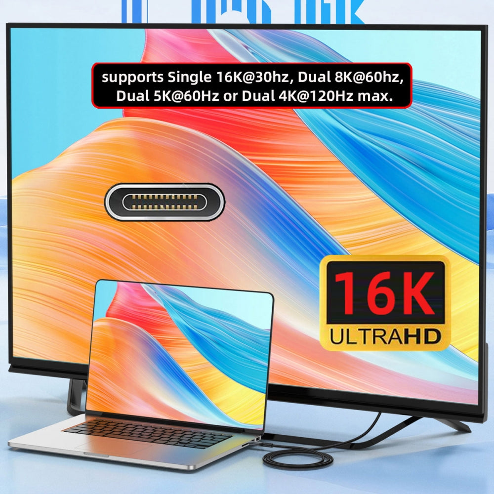 USB5.0 80Gbps USB-C Male to Male Cable with 240W and 16K@30hz 8K@60Hz 5K@60Hz Compatible with USB4.0 Thunderbolt3/4/5