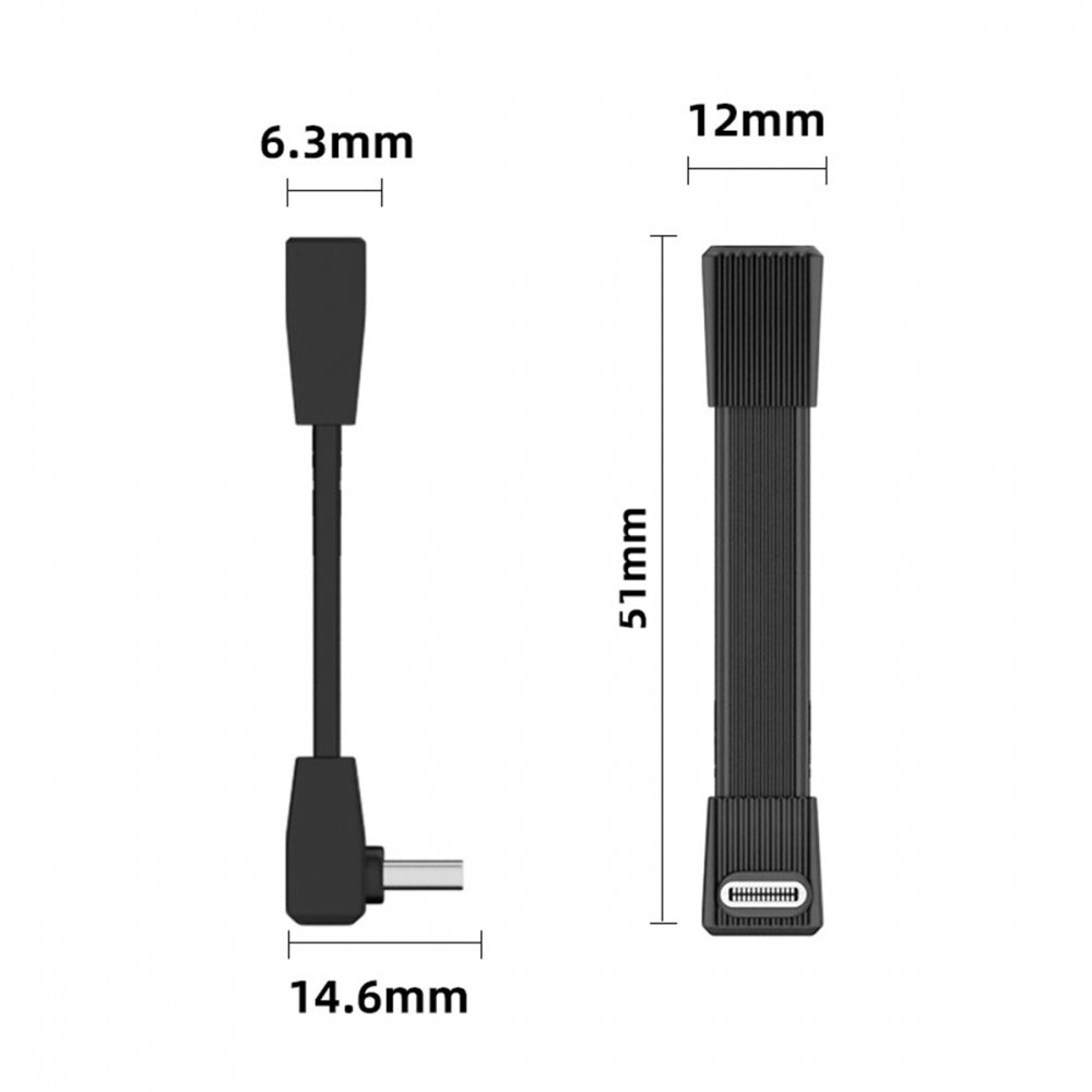 USB5.0 80Gbps Flat Slim FPC Male to Female Extension Cable Up Angled 90 Degree 240W 16K 8K 60Hz 5K Compatible with 40Gbps USB4.0 Thunderbolt3/4/5