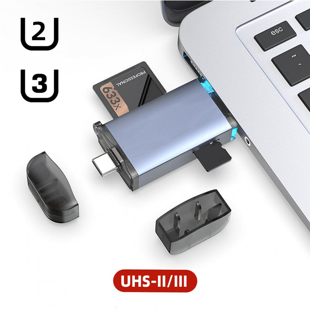 USB 3.0 to UHS-III UHS-II SD4.0 TF Micro-SD Card Reader Writer for Camera & Laptop & Tablet & Phone & Camera