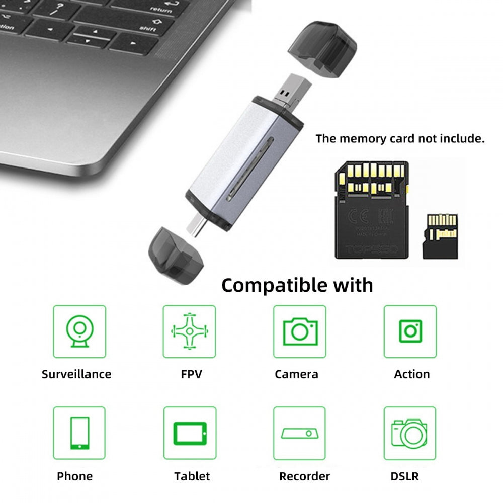 USB 3.0 to UHS-III UHS-II SD4.0 TF Micro-SD Card Reader Writer for Camera & Laptop & Tablet & Phone & Camera