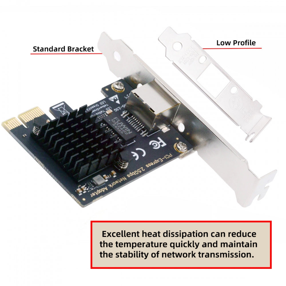 2500Mbps 2.5Gbps to PCI-E PCI Express 1x GBE Gigabit 1000Mbps Ethernet Network LAN Cable Adapter for Desktop Motherboard