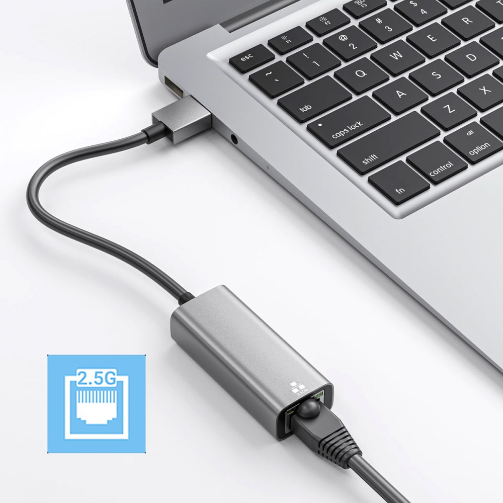 2500Mbps 2.5Gbps to USB3.0 Type-A GBE Gigabit 1000Mbps Ethernet Network LAN Cable Adapter for Desktop Motherboard