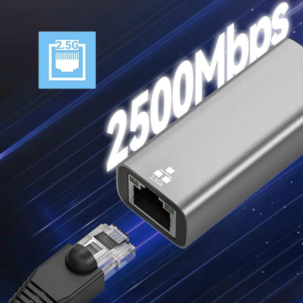 2500Mbps 2.5Gbps to USB3.0 Type-A GBE Gigabit 1000Mbps Ethernet Network LAN Cable Adapter for Desktop Motherboard